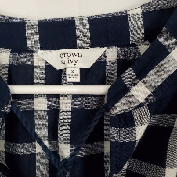 Crown & Ivy Small Oversized Shirt Blouse Top Boho - Picture 2 of 6